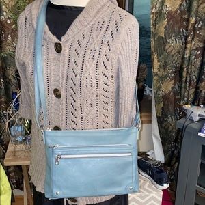 Vegan leather relic crossbody